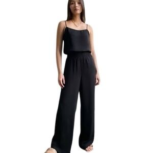 Aritzia Babaton Scala Black Draped Jumpsuit - M